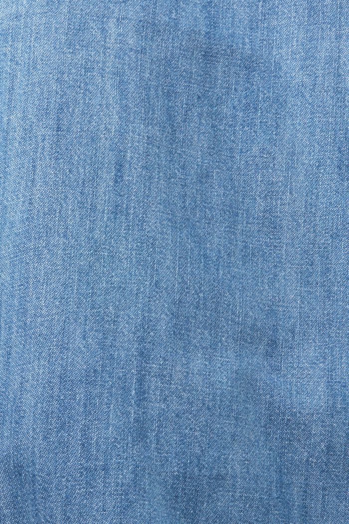 Oversized Jeans-Hemdbluse, 100 % Baumwolle, BLUE MEDIUM WASHED, detail image number 6