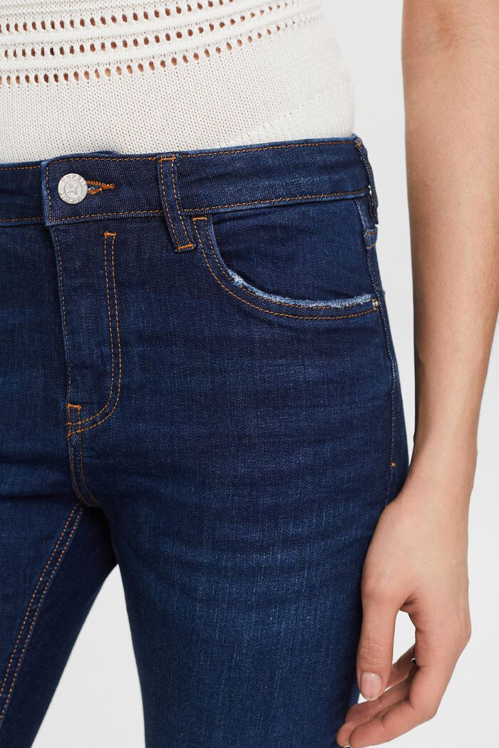 Capri-Jeans aus Organic Cotton, BLUE DARK WASHED, detail image number 4