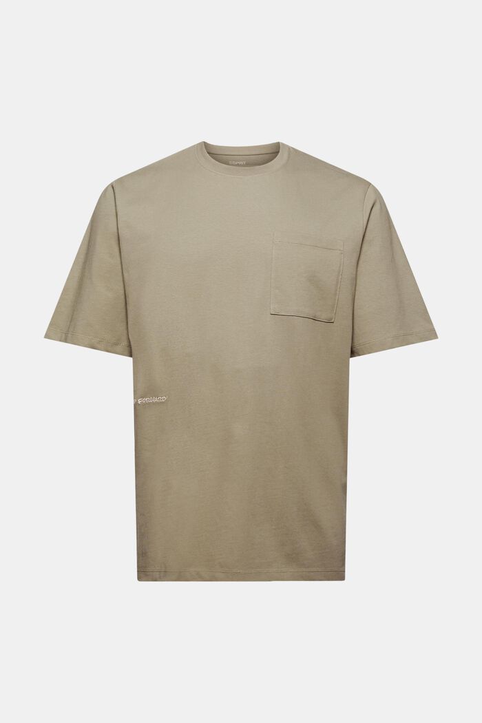 Jersey-T-Shirt mit Stickerei, Organic Cotton