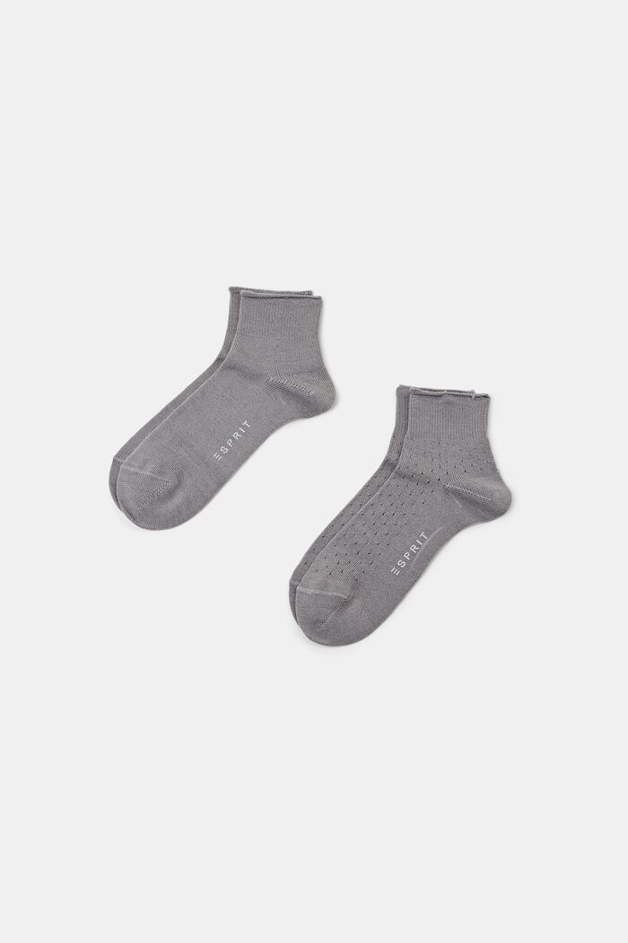 2er-Set Socken aus Wollmix, HEMATITE, detail image number 0