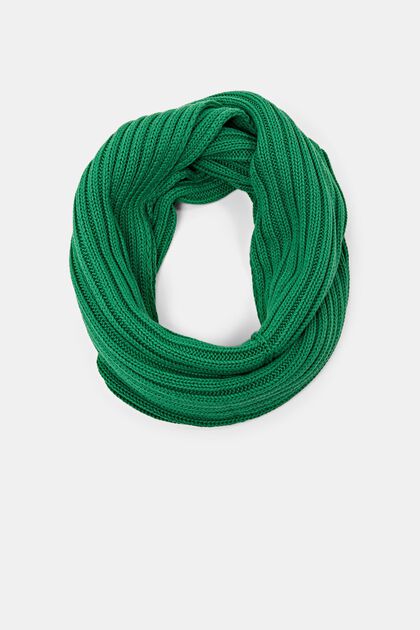 Loop-Schal aus Rippstrick, 100 % Baumwolle