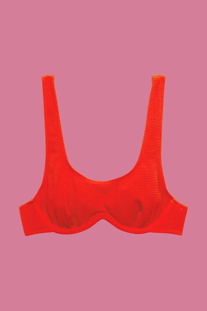 Strukturiertes Bikinitop mit Flexiwire-Bügel, RED, detail image number 4