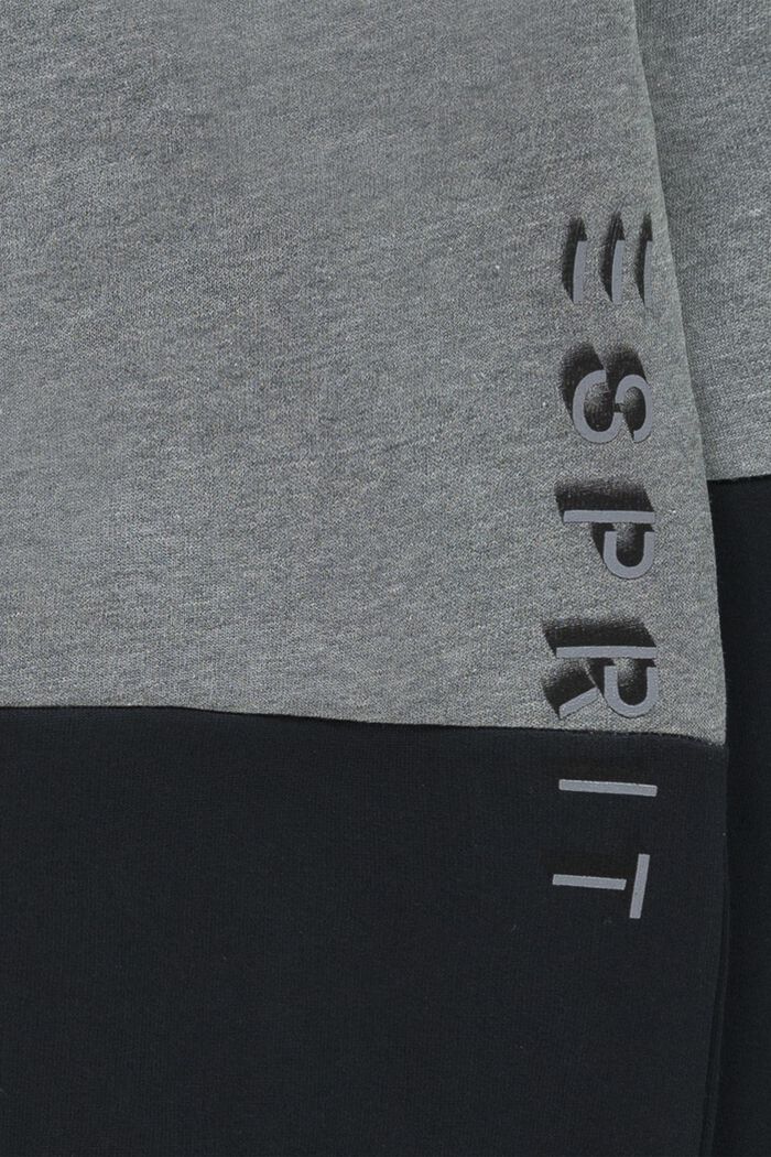 Colourblock-Sweatshirt mit Logo-Print, GUN METAL, detail image number 2