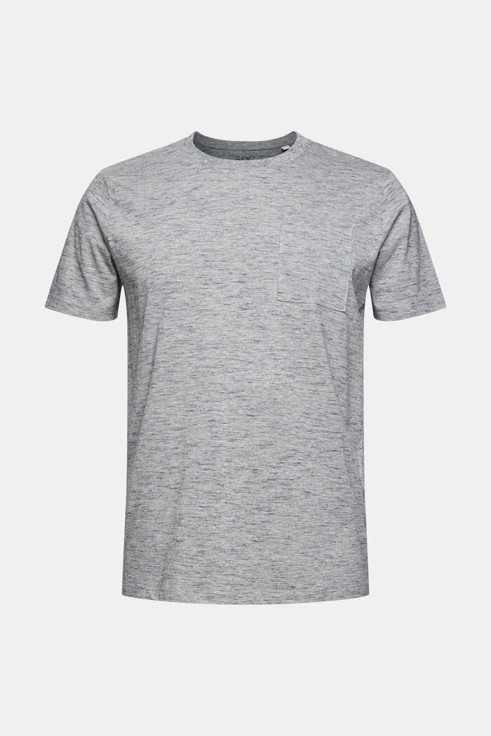 Meliertes Jersey-T-Shirt, LENZING™ ECOVERO™, MEDIUM GREY, overview
