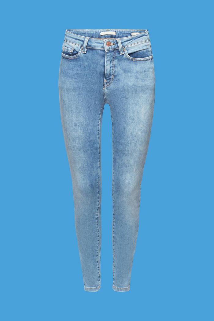 Stretch-Jeans mit Skinny-Fit, BLUE LIGHT WASHED, detail image number 7