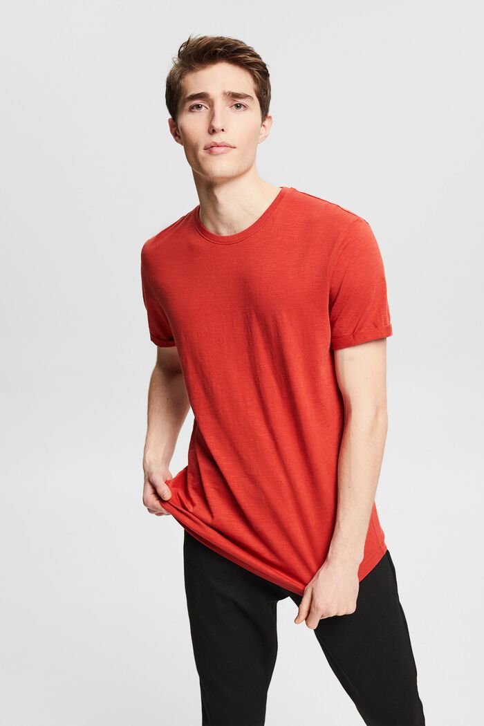 T-Shirt aus 100& Baumwolle, RED ORANGE, detail image number 4