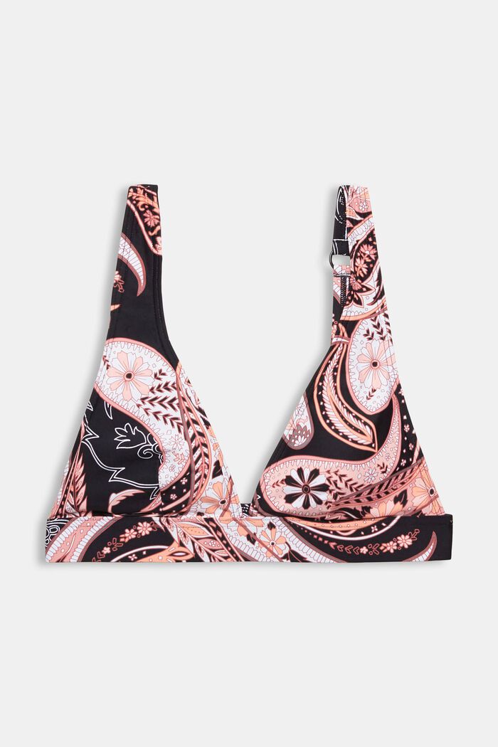 Recycelt: Bikini-Top mit Paisley-Print, BLACK, detail image number 6