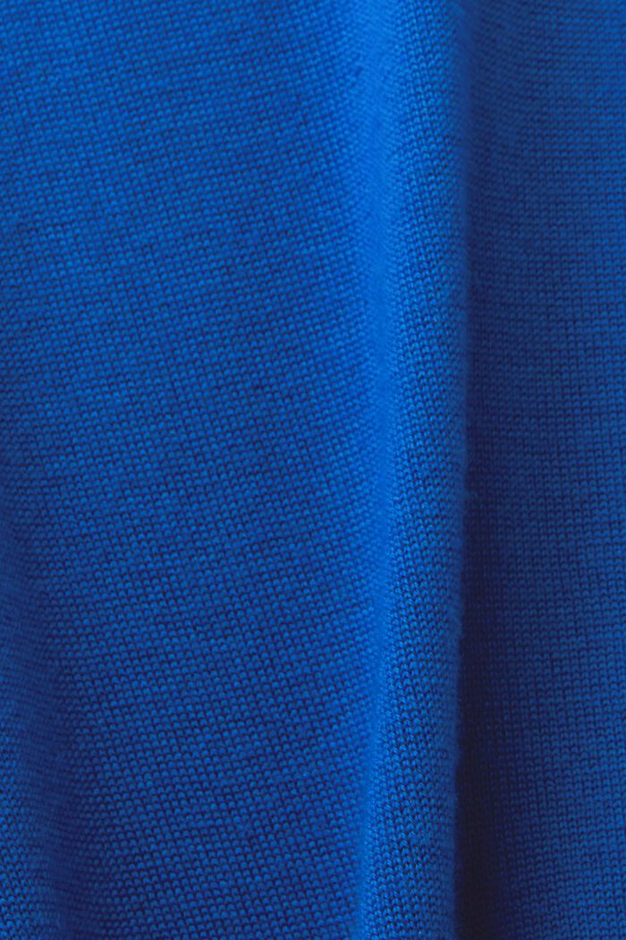 Wollpullover im Polo-Stil, BRIGHT BLUE, detail image number 5