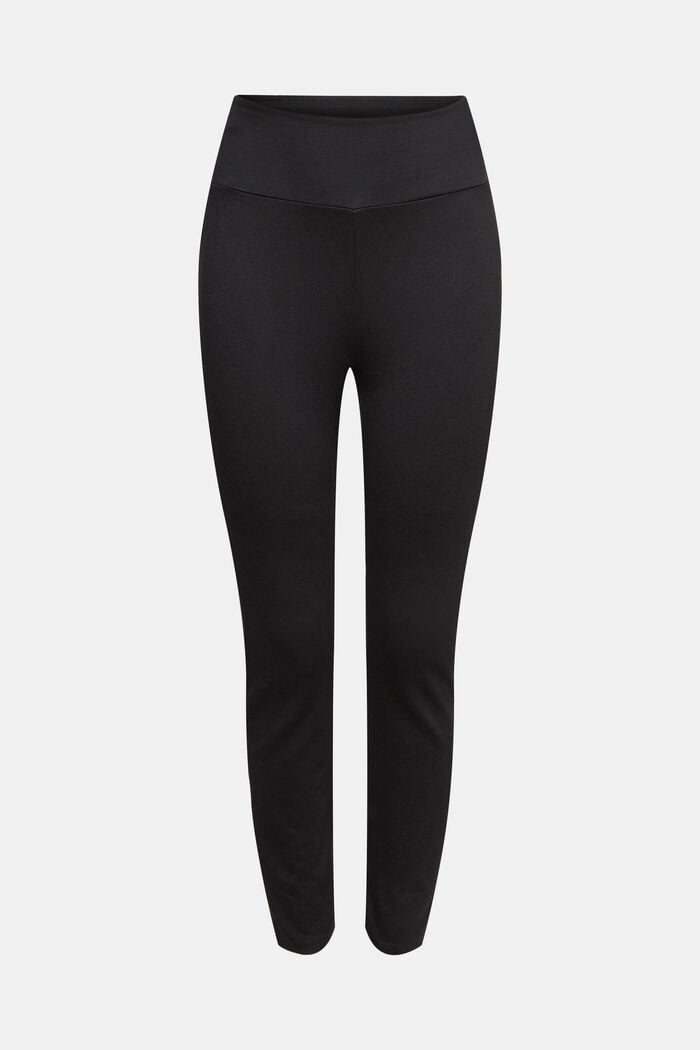 Leggings mit hoher Taille, BLACK, overview