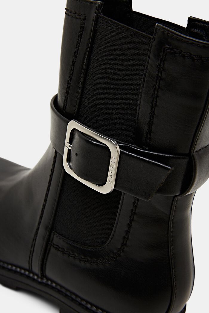 Chelsea Boots aus veganem Leder mit Schließe, BLACK, detail image number 3