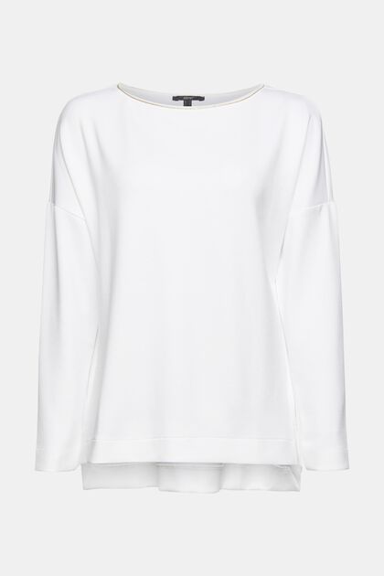 Sweatshirt mit Metallic-Effekt, WHITE, overview