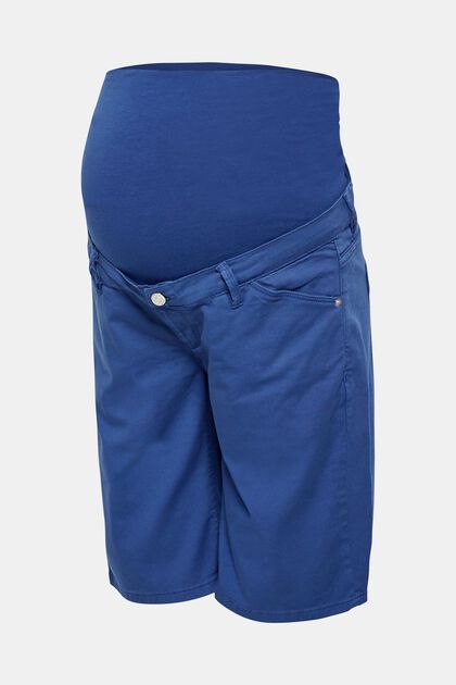 Chino-Shorts mit Unterbauchbund, DARK BLUE, overview