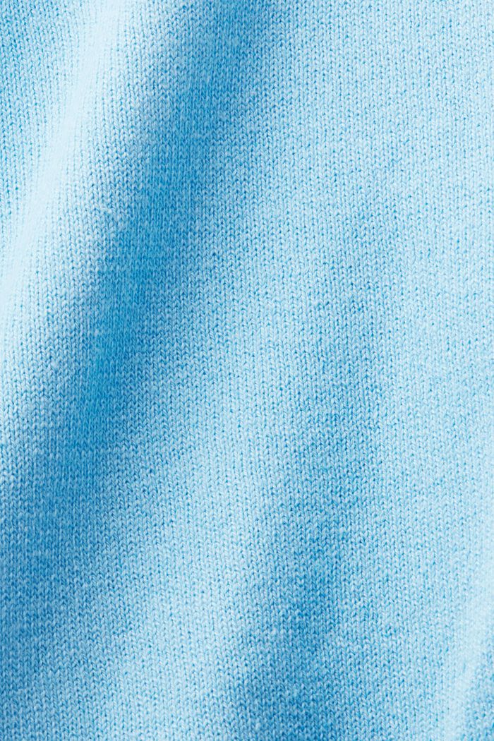 Pullover aus Baumwolle-Leinen-Mix, LIGHT TURQUOISE, detail image number 5