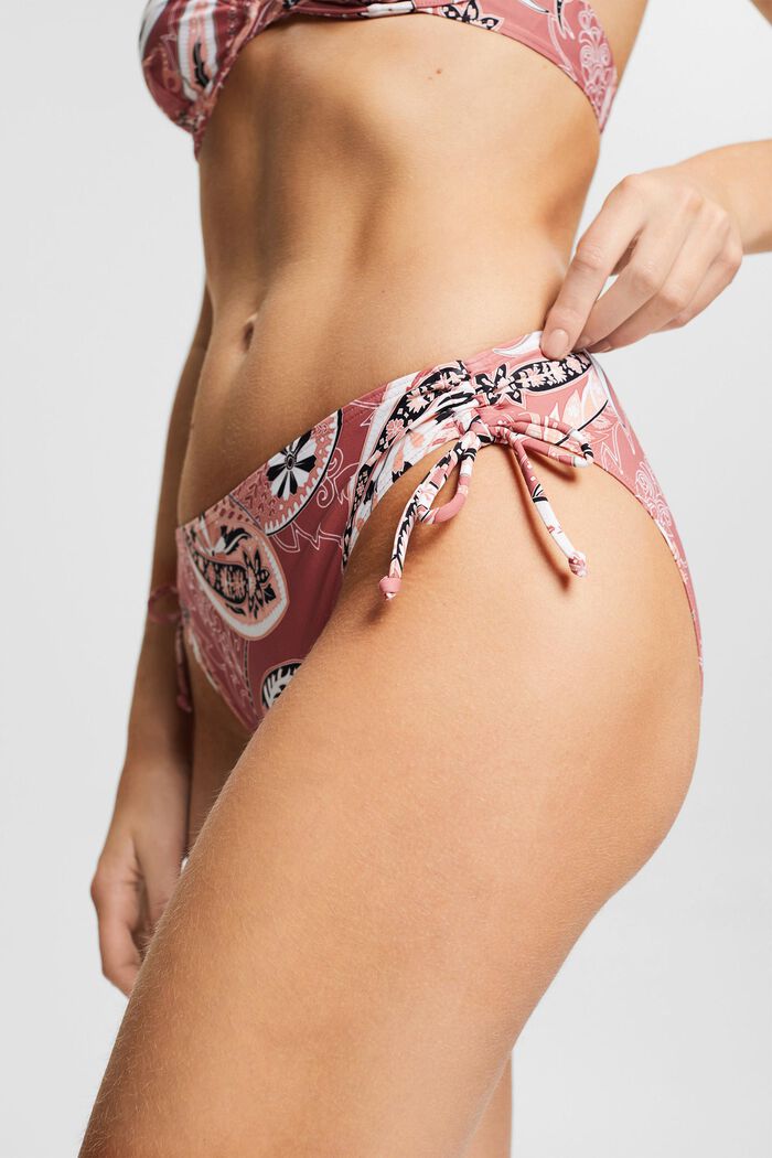 Recycelt: Bikini-Slip mit Paisley-Print, BLUSH, detail image number 1