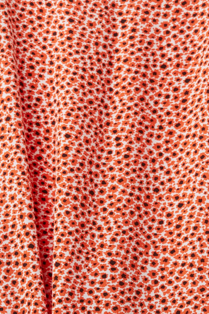 Midikleid aus Webstoff mit Allover-Muster, ORANGE RED, detail image number 4