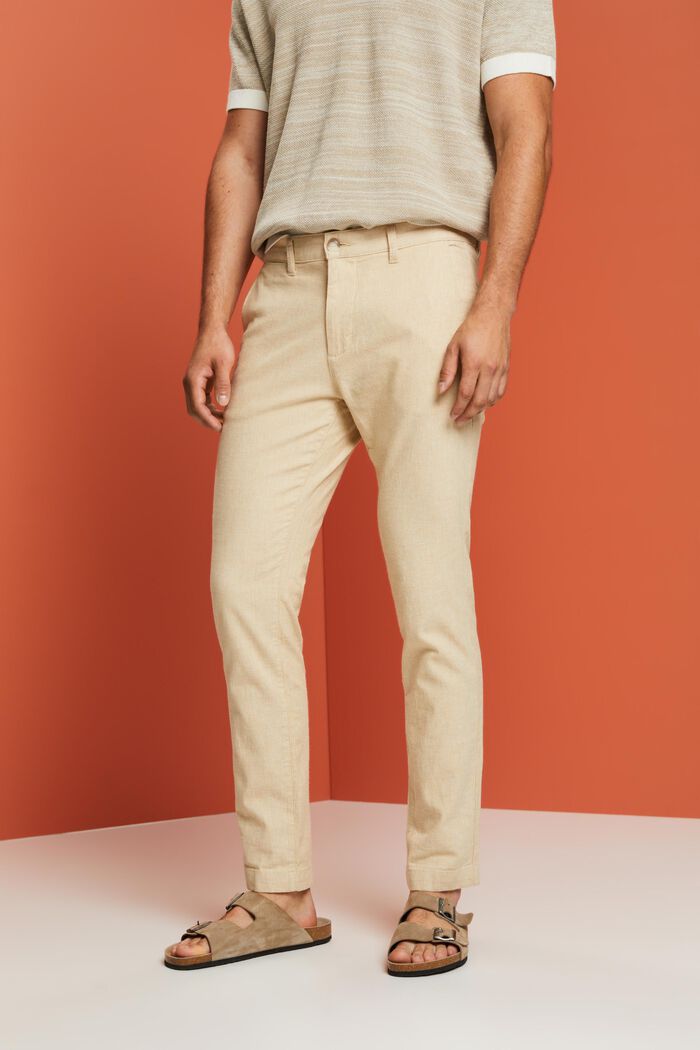 Sommer-Chinohose, LIGHT BEIGE, detail image number 0