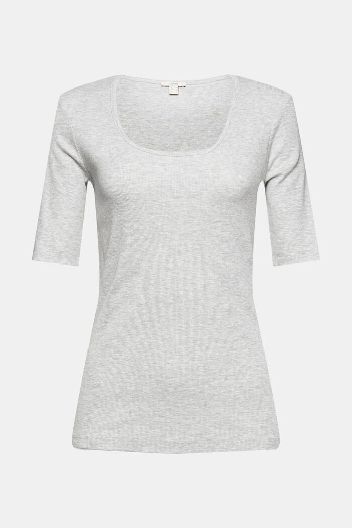 Jersey-Shirt mit Organic Cotton, LIGHT GREY, detail image number 2