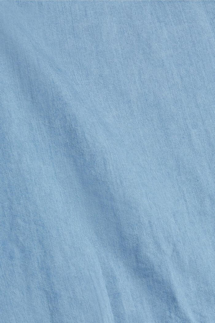 Leichte Jeansbluse aus 100% Baumwolle, BLUE MEDIUM WASHED, detail image number 4