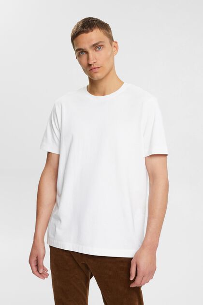 Unifarbenes T-Shirt, WHITE, overview