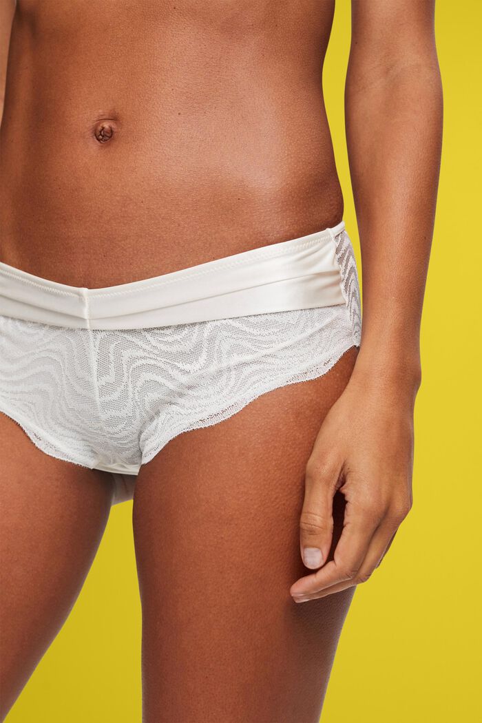 Hipster-Shorts mit Spitze, OFF WHITE, detail image number 2