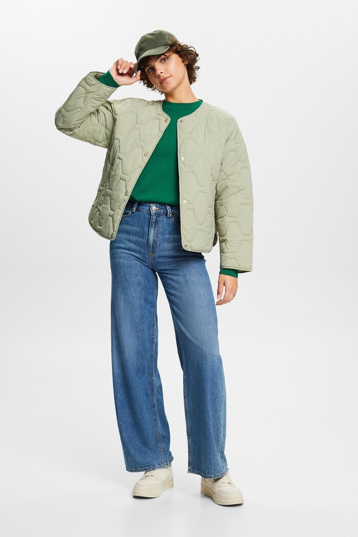 Oversize Pullover, 100 % Baumwolle, DARK GREEN, detail image number 1