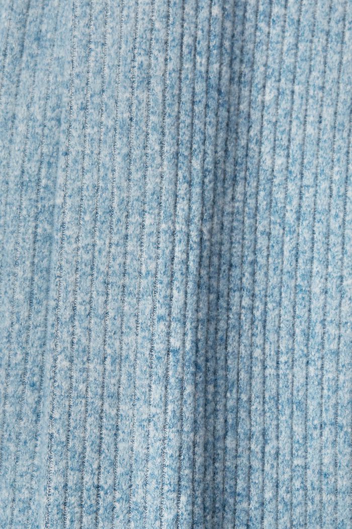 Gerippte Wide Leg Pants, PETROL BLUE, detail image number 5