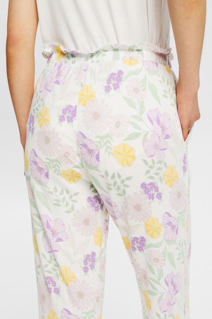 Pyjamahose mit Blumenmuster, LENZING™ ECOVERO™, OFF WHITE, detail image number 2