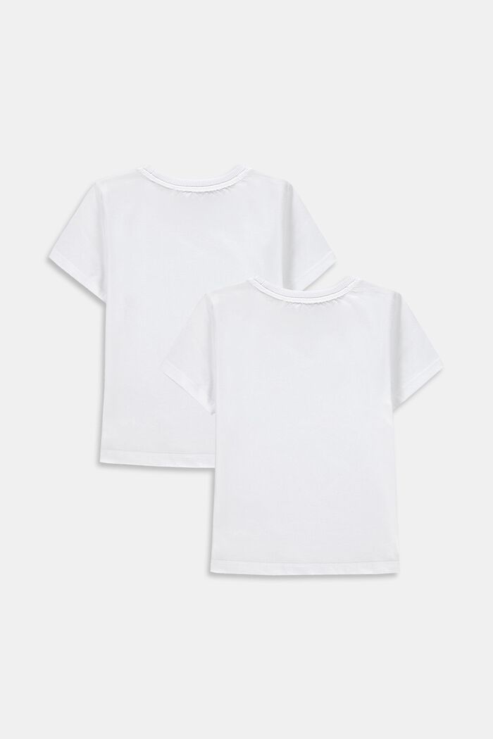 2er-Pack T-Shirts aus 100% Baumwolle, WHITE, detail image number 1