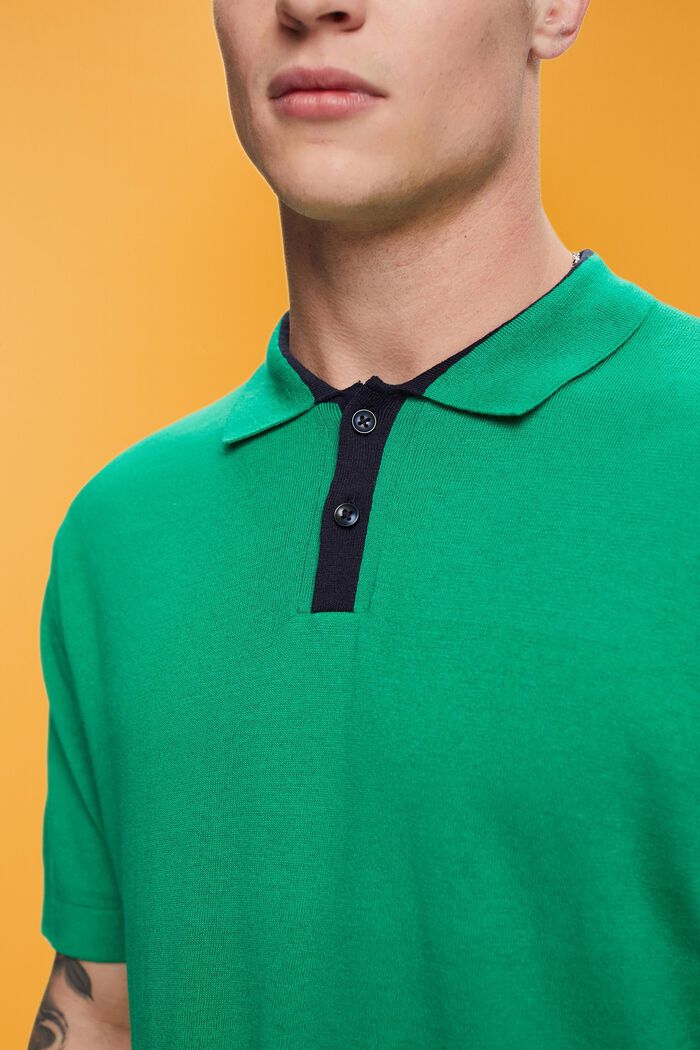 Poloshirt mit TENCEL™ und nachhaltiger Baumwolle, GREEN, detail image number 2