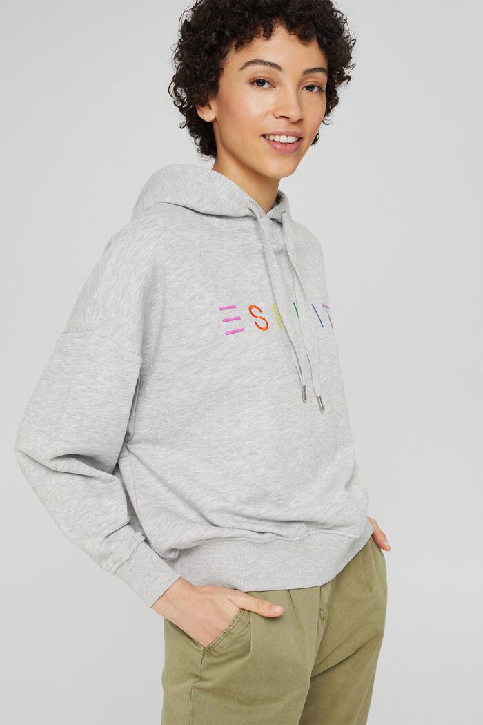 Hoodie-Sweatshirt, LIGHT GREY, detail image number 0