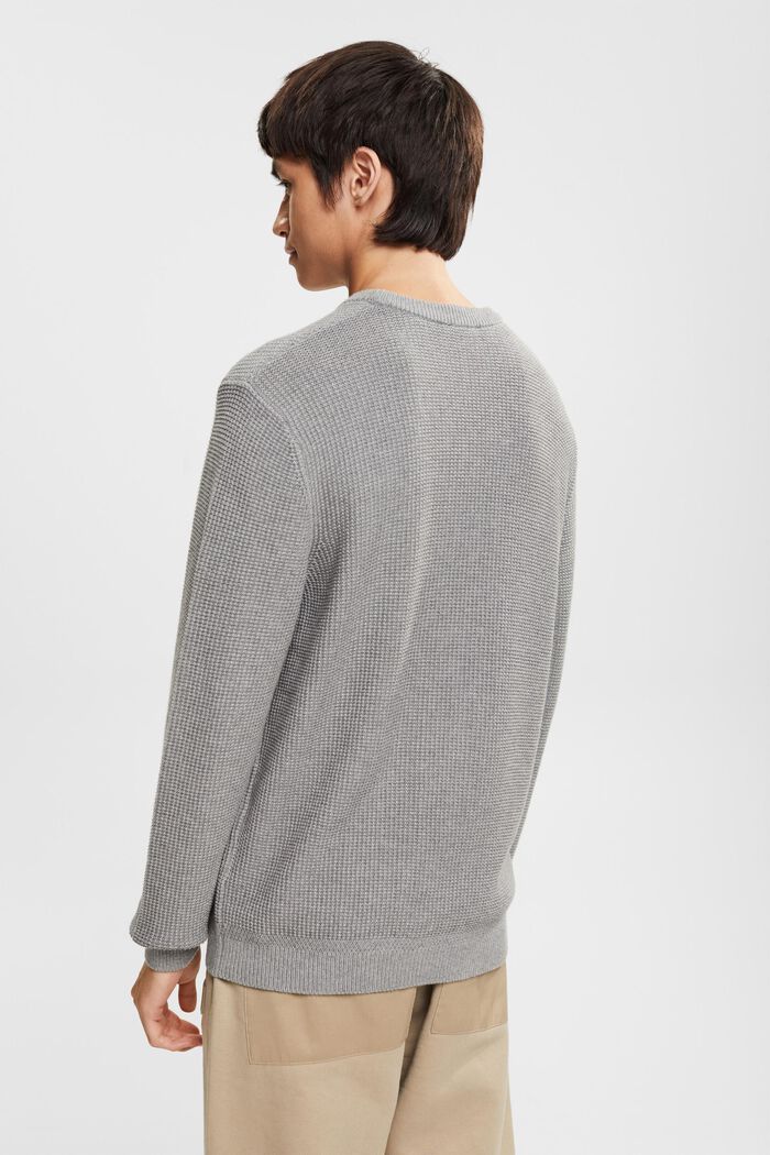 Sweater aus 100% Baunwollen, MEDIUM GREY, detail image number 3