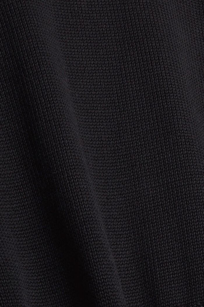 Pullover mit Rollsaum, 100% Baumwolle, BLACK, detail image number 4