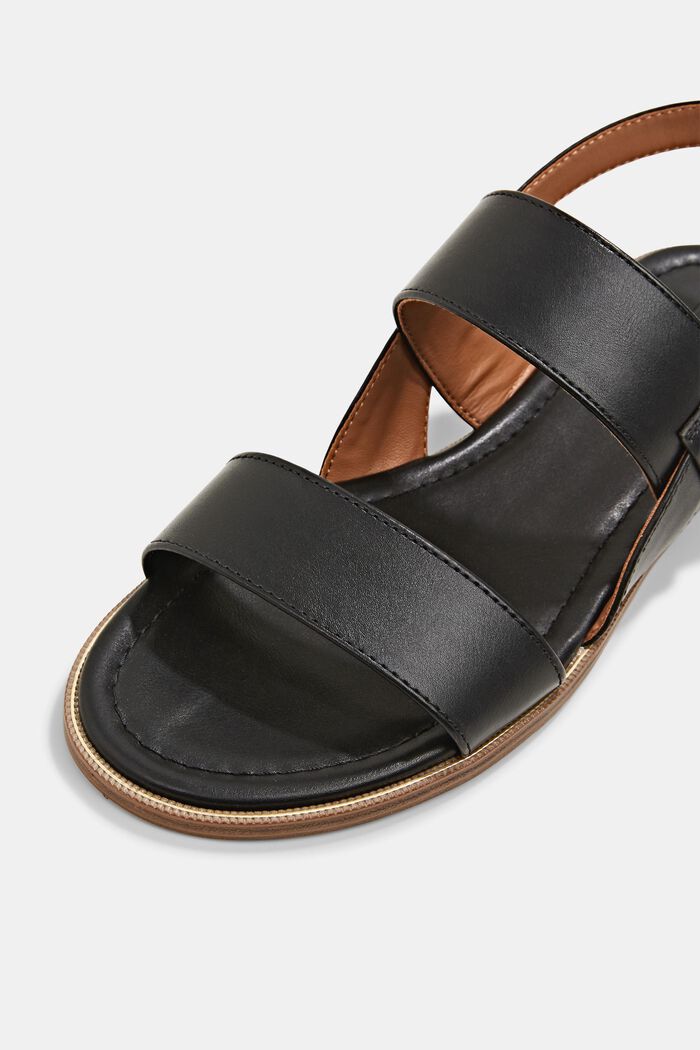 Sandalen mit breiten Riemen, BLACK, detail image number 4
