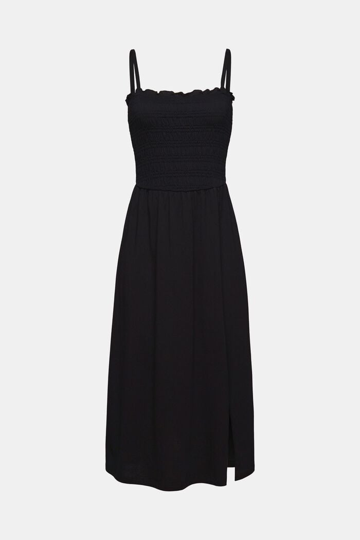 Kleid mit gesmoktem Oberteil, BLACK, detail image number 7