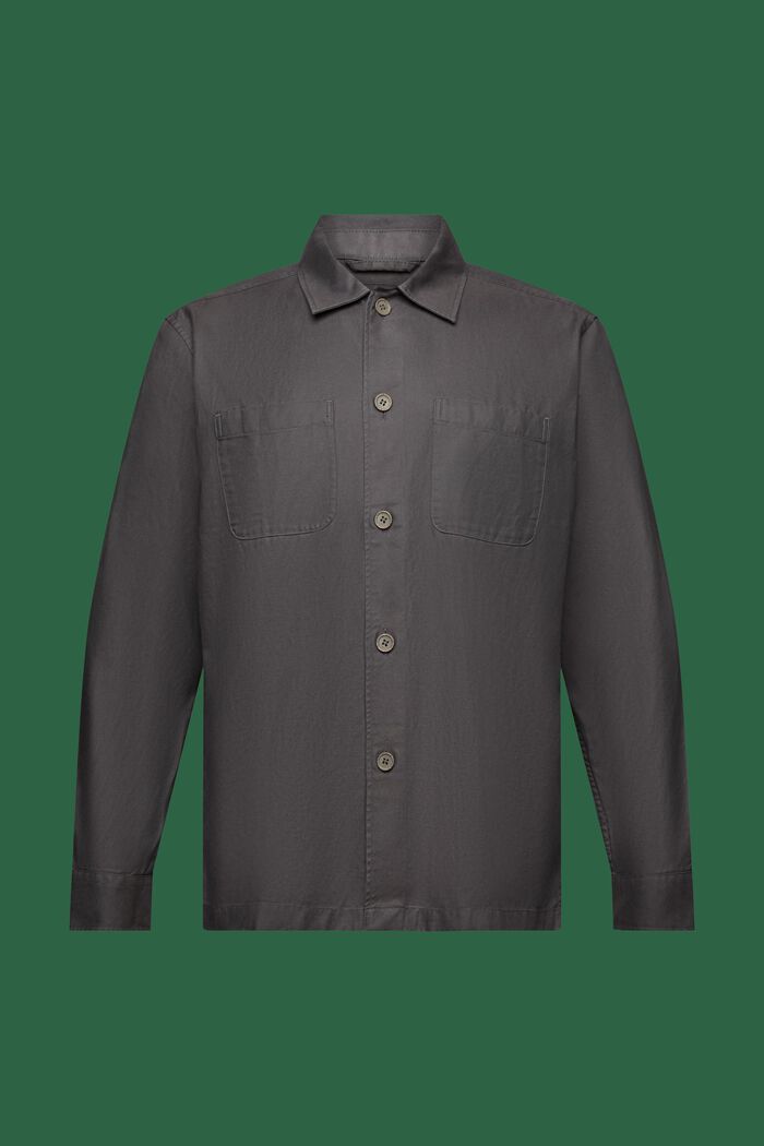 Button-Down-Hemd aus Twill, DARK GREY, detail image number 6