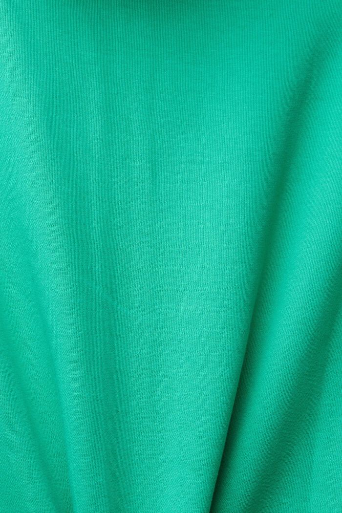 Recycelt: kurzärmeliger Zipper-Hoodie, GREEN, detail image number 4