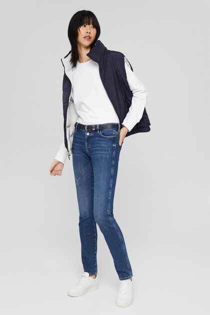 Stretch-Jeans im Used-Look