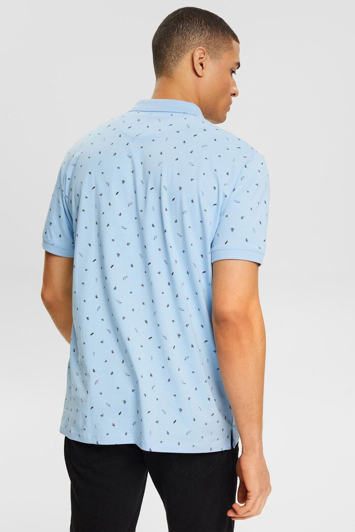 Jersey-Poloshirt mit Print, LIGHT BLUE, detail image number 3