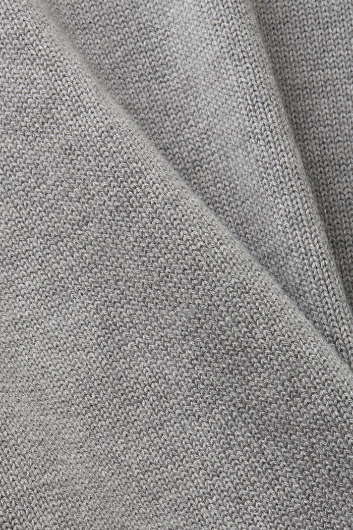 Rundhalspullover aus Baumwolle, MEDIUM GREY, detail image number 5