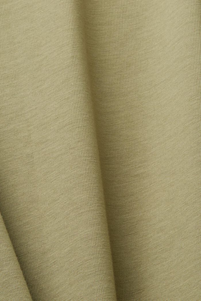 Jersey-T-Shirt mit Brust-Print, 100 % Baumwolle, LIGHT KHAKI, detail image number 4