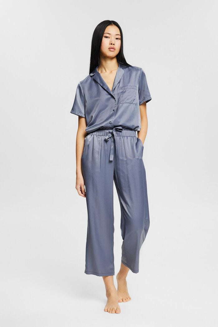 Pyjama-Hose mit LENZING™ ECOVERO™, GREY BLUE, overview