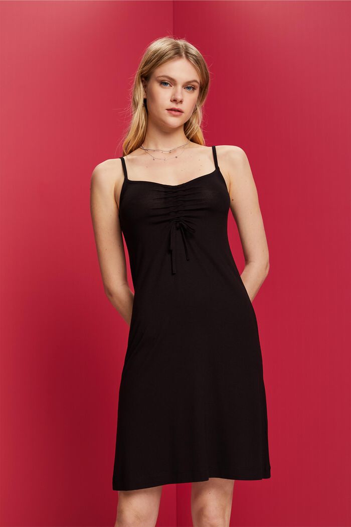 Gemustertes Jersey-Kleid, BLACK, detail image number 0