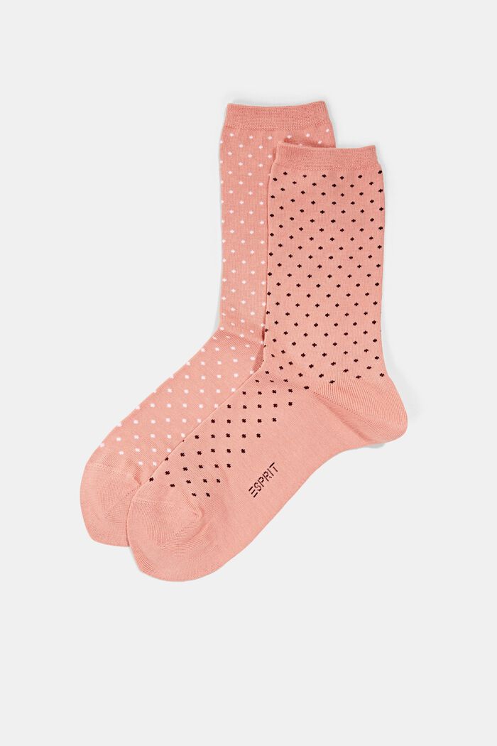 2er-Set Socken mit Polka Dots, Bio-Baumwolle, WILD ROSE, detail image number 0