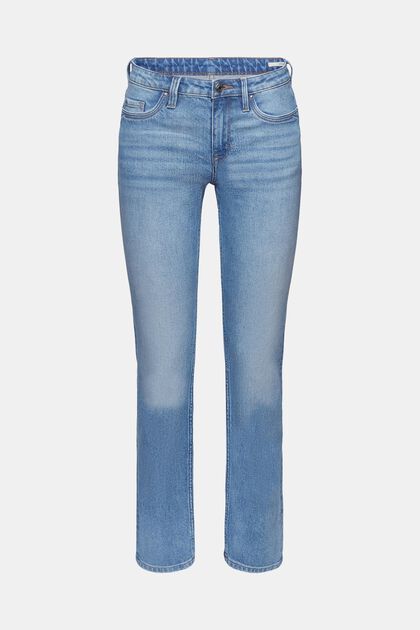 Straight Leg Jeans, BLUE LIGHT WASHED, overview
