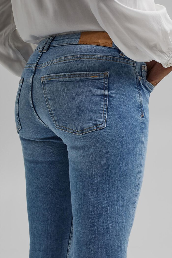 Capri-Jeans aus Organic Cotton, BLUE LIGHT WASHED, detail image number 5