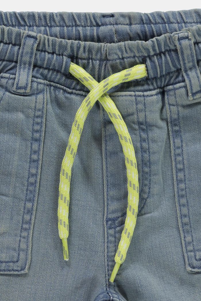 Jeans-Bermuda aus Baumwolle, BLUE BLEACHED, detail image number 2
