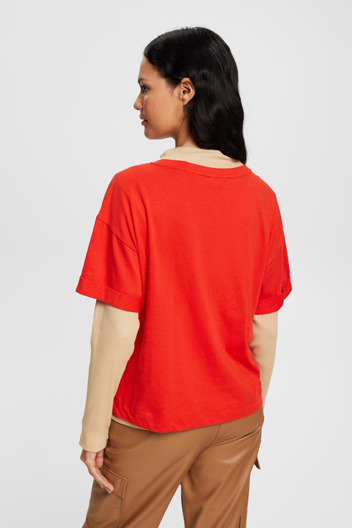 T-Shirt, ORANGE RED, detail image number 4