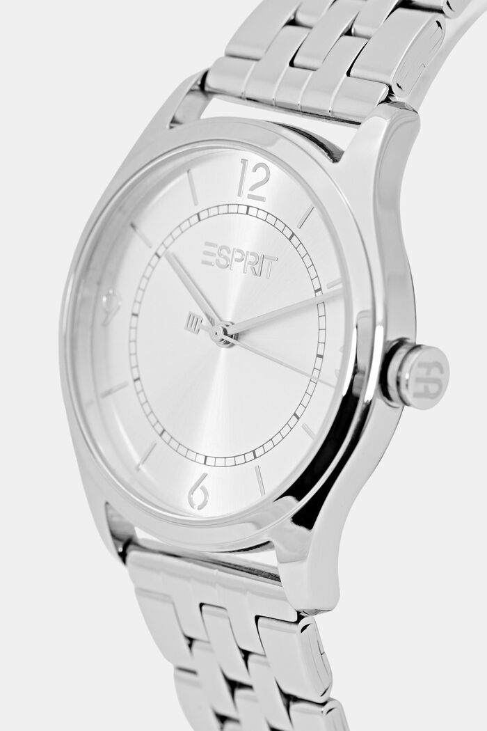 Edelstahl-Uhr mit fünfreihigem Gliederarmband, SILVER, detail image number 1