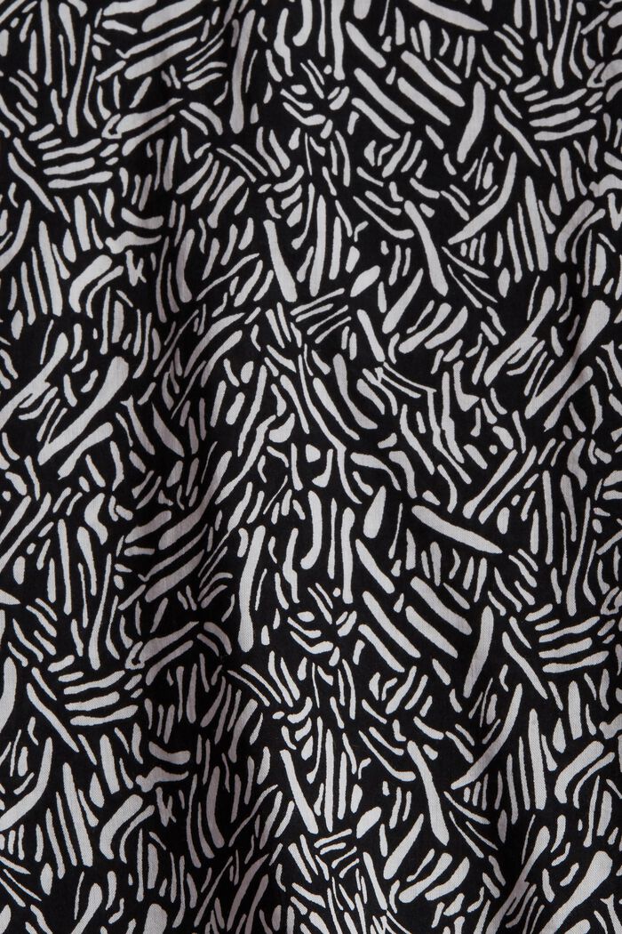 Gemusterte Bluse mit Kelchausschnitt, BLACK, detail image number 3