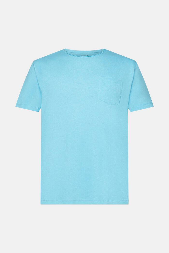 Recycelt: meliertes Jersey-T-Shirt, TURQUOISE, detail image number 7